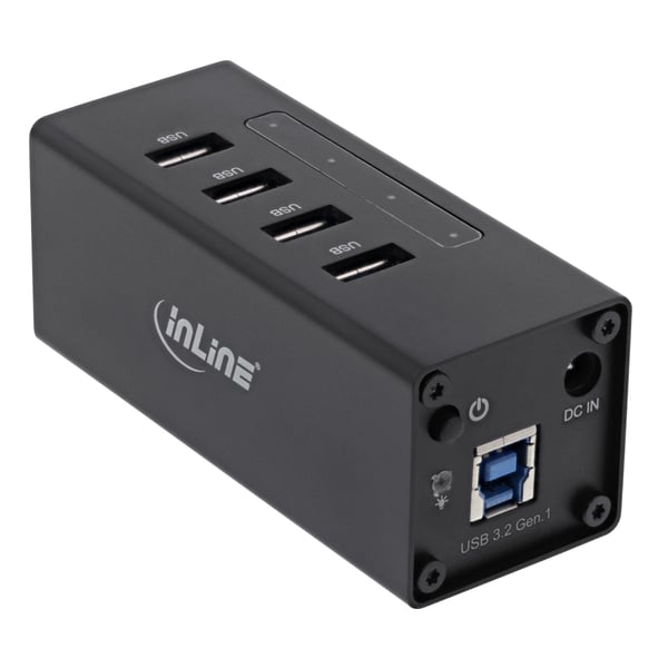 InLine 35395A gränssnittshubbar USB 3.2 Gen 1 (3.1 Gen 1) Type-A 5000 Mbit/s Svart