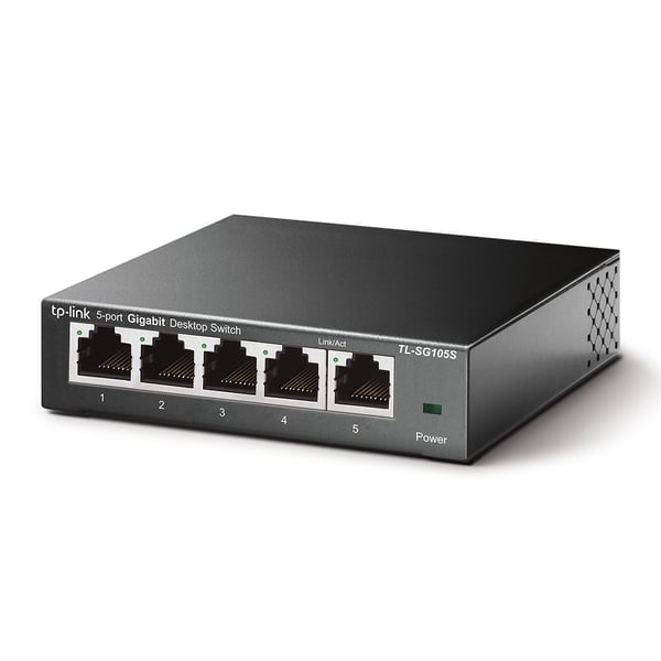 TP-Link TL-SG105S Ohanterad Gigabit Ethernet (10/100/1000) Svart