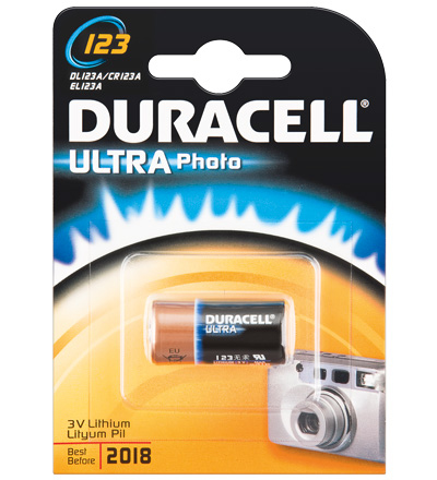 Duracell CR123A 1-BL Ultra Engangsbatteri Lithium