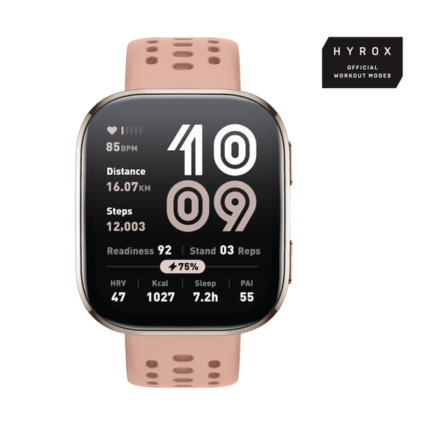 Amazfit Bip 6 5 cm (1.97") AMOLED Digitaalinen 390 x 450 pikseliä Kosketusnäyttö Kulta GPS (satelliitti)