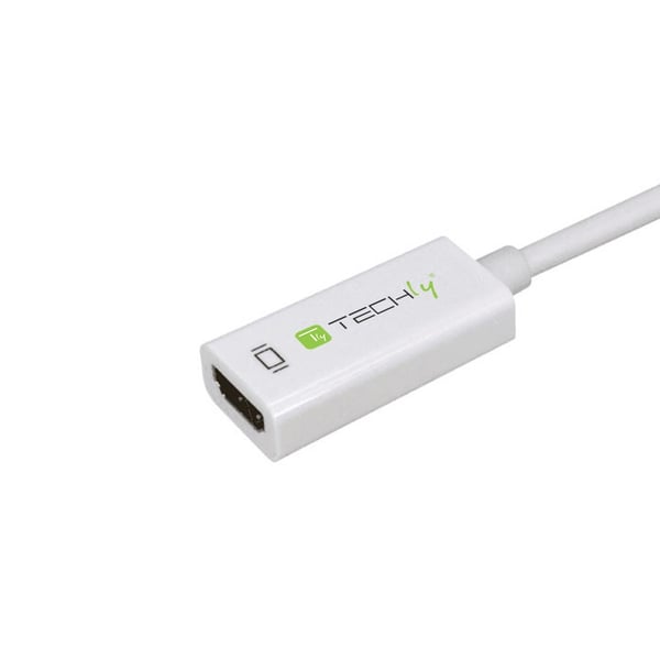 Techly 0.15m DisplayPort 1.2 - HDMI M/F 0,15 m Hvid