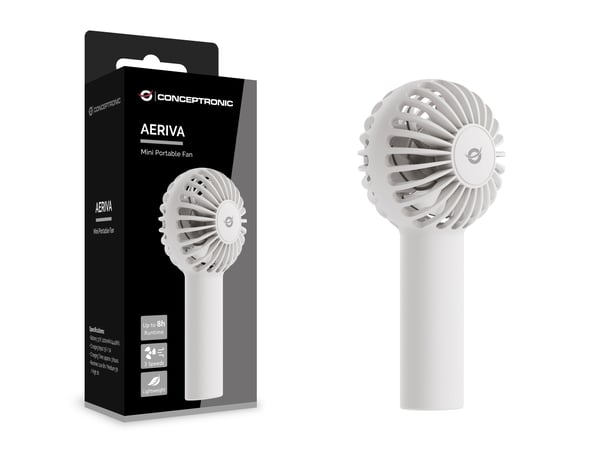 Conceptronic AERIVA01W personlig håndholdt spray & blæser Hvid Håndholdt ventilator