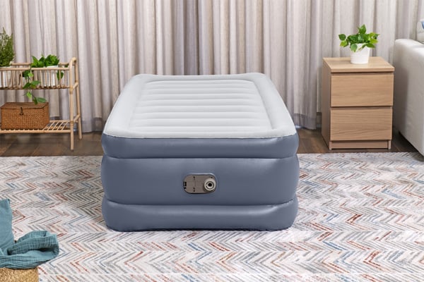 Bestway 6713G / 23 luftmadras Enkelmadras Grå, Hvid Unisex