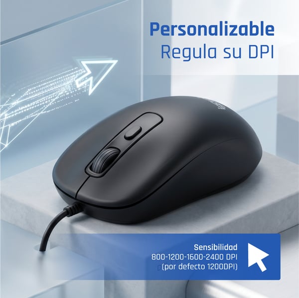 iggual OFFICE-ESSENTIAL-4D 2400DPI hiiri Molempikätinen USB A-tyyppi Optinen