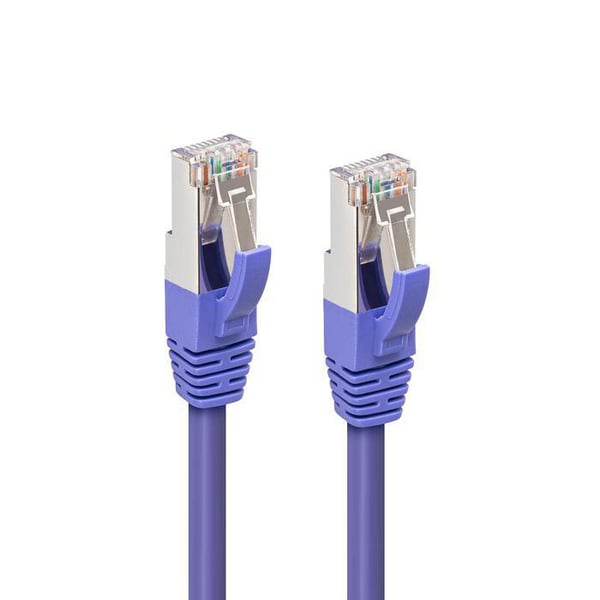 MicroConnect S/FTP CAT6 0.15m Lilla LSZH PiMF (Par i metalfolie) 4x2xAWG 27, CU