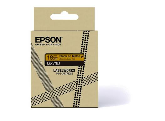 Epson C53S672075 etikettien kirjoitusnauha Musta keltaisella