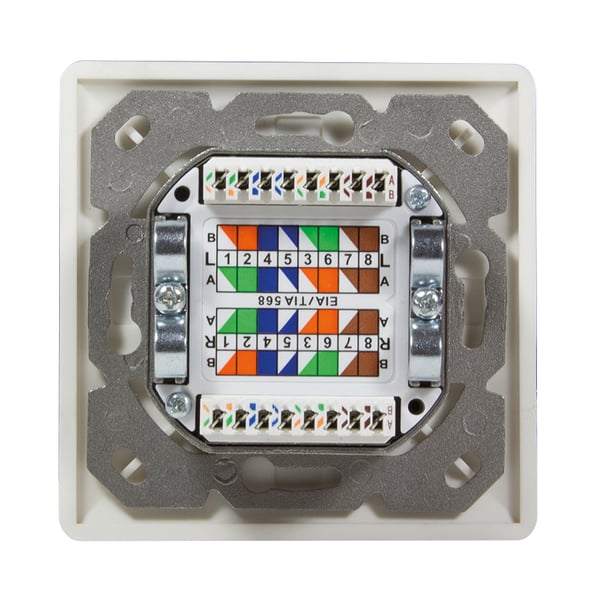 LogiLink NP0123 stikkontakt RJ-45 Metallic, Hvid