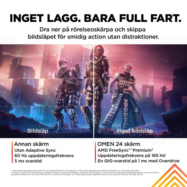 OMEN by HP OMEN 23,8 tum FHD 165 Hz Gaming-skärm – OMEN 24