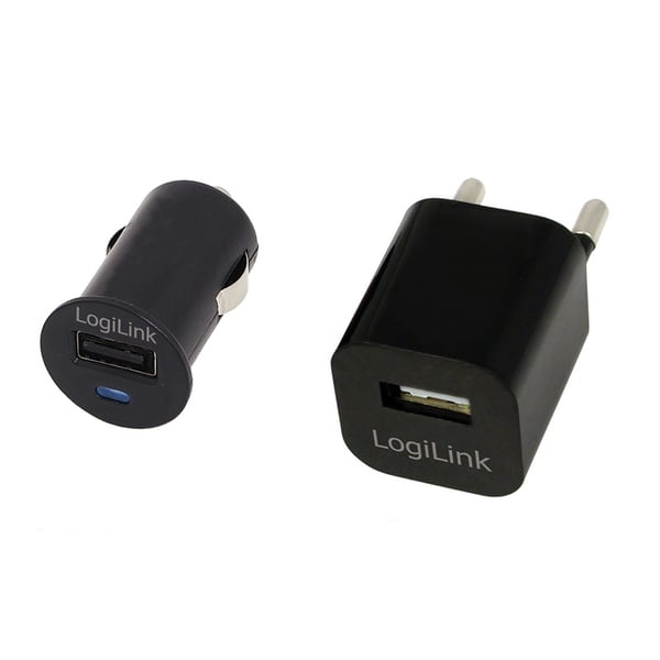 LogiLink PA0076 strømadapter og vekselret Auto/indendørs Sort
