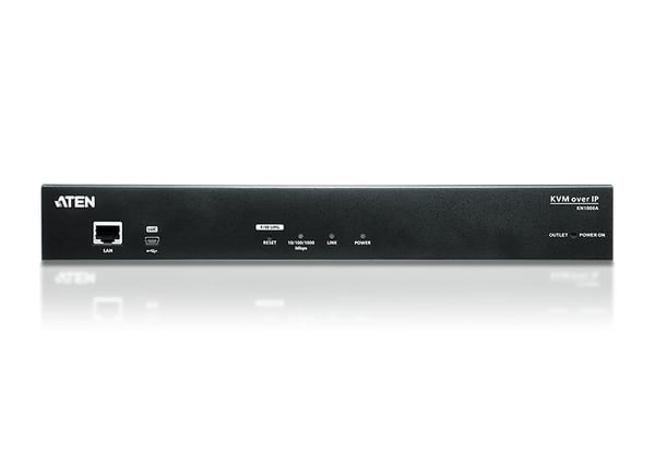 ATEN 1-lokal/fjärran delad åtkomst, 1 VGA KVM over IP-switch med en port för lokalt/fjärran delad åtkomst med omkopplingsbar PDU med enkel utgång (1920 x 1200)