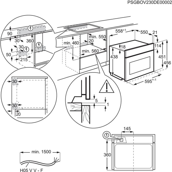 AEG Series 8000 TK8NK721B 44 L 3000 W Sort