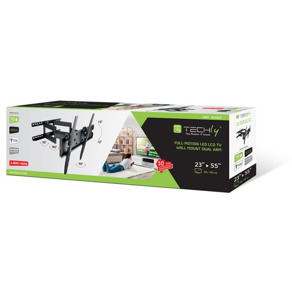 Techly ICA-PLB 147M tv-fäste 139,7 cm (55") Svart