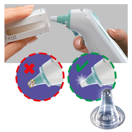 Braun ThermoScan 5 IRT6020 Kontakt Vit Öra