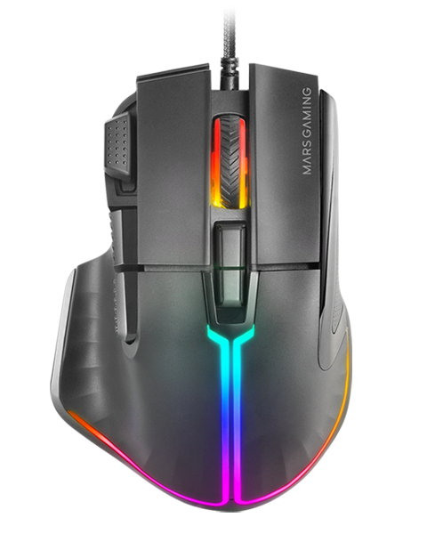 Mars Gaming MMXT datormöss Spela högerhand USB Type-A Optisk 12800 DPI
