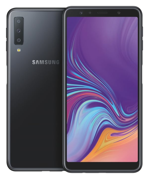 Samsung Galaxy A7 (2018) SM-A750F 15,2 cm (6") Dubbla SIM-kort Android 8.0 4G 4 GB 64 GB 3300 mAh Svart Samsung Galaxy A7 (2018) SM-A750F 15,2 cm (6") Dubbla SIM-kort Android 8.0 4G 4 GB 64 GB 3300 mAh Svart