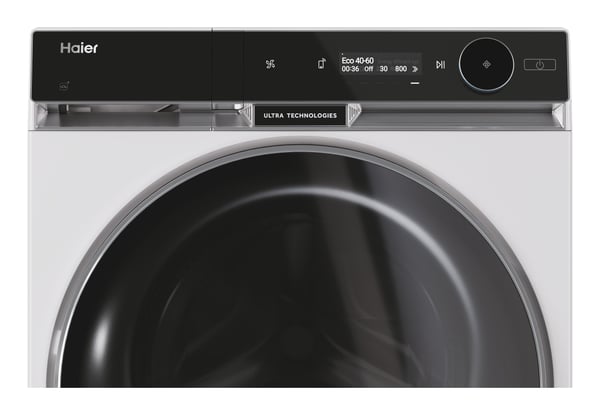 Haier HWD120-BD16397EUS kombinerad tvättmaskin och Tumlare Fristående Frontmatad Vit