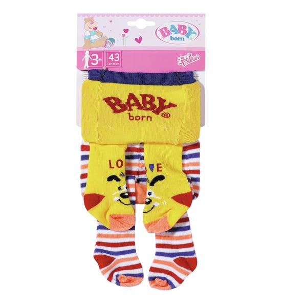 BABY born Tights 2x, 2 ass. Strømpebukser til dukker