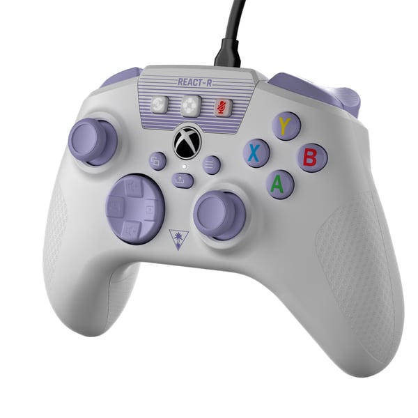 Turtle Beach REACT-R Lila, Vit USB Spelplatta Analog / Digital PC, Xbox One, Xbox Series S, Xbox Series X