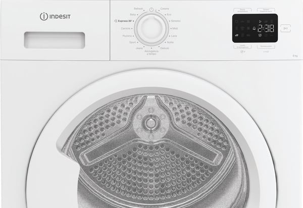Indesit C YD 84D WW IT tørretumbler Fritstående Front-læsning 8 kg Hvid