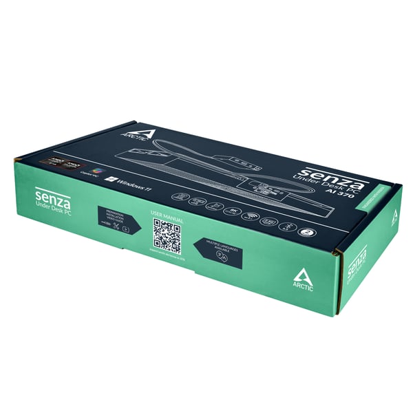 ARCTIC Senza AI 370 AMD Ryzen AI 9 HX 32 GB LPDDR5x-SDRAM 1 TB SSD Windows 11 Pro SFF Mini PC Sort