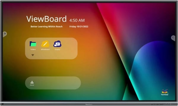 Viewsonic IFP7550-5F interaktiv whiteboard 190,5 cm (75") 3840 x 2160 pixlar Pekskärm Svart HDMI
