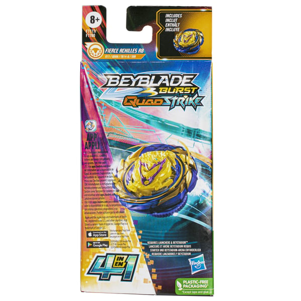 Beyblade Burst QuadStrike F7760EU6 aktivitetsleksak och skicklighetsspel Battle-snurrleksak