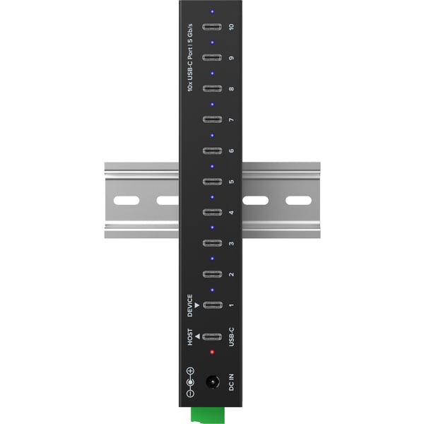 InLine 35396F gränssnittshubbar 2 x USB 3.2 Gen 1 (3.1 Gen 1) Type-B 5000 Mbit/s Svart