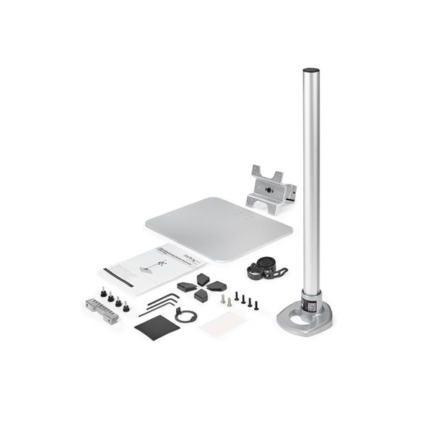 StarTech.com ARMPIVSTND monitorin kiinnike ja jalusta 86,4 cm (34") Vastaanotto Hopea