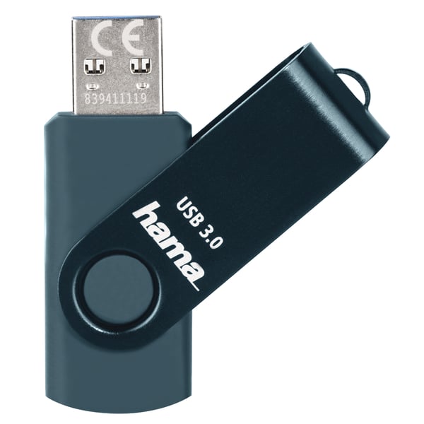 Hama Rotate USB-nøgle 128 GB USB Type-A 3.2 Gen 1 (3.1 Gen 1) Blå