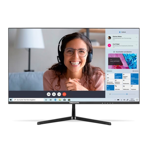 MEDION AKOYA P52424 computerskærm 61 cm (24") 1920 x 1080 pixel Fuld HD LCD Sort
