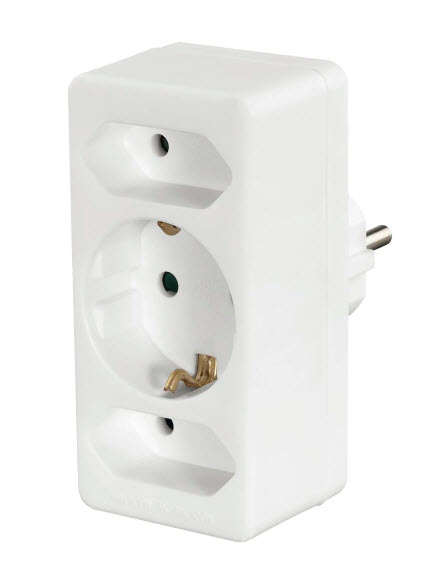 Hama 00108844 strømstik adapter Type F Universel Hvid