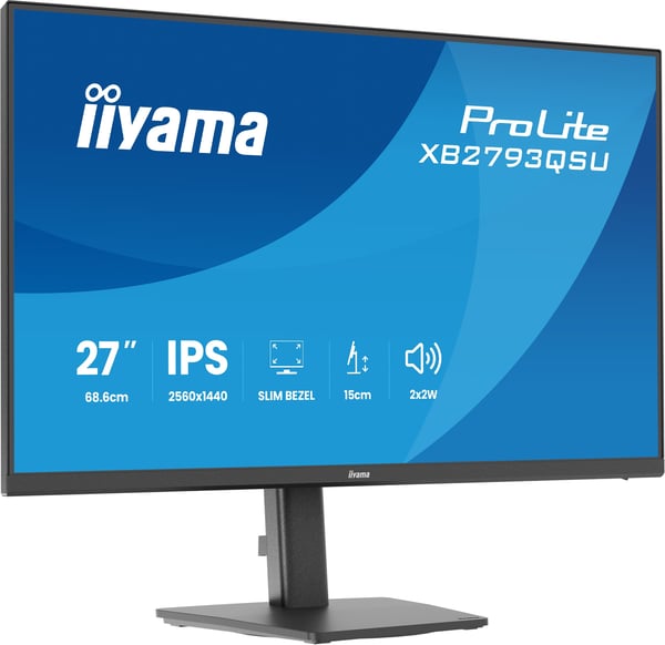 iiyama ProLite XB2793QSU-B1 tietokoneen litteä näyttö 68,6 cm (27") 2560 x 1440 pikseliä Quad HD LED Musta
