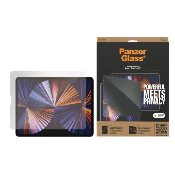 PanzerGlass ® Privacy Screen Protector iPad Pro 12.9″ (2018, 2020-2022) Genomskinligt skärmskydd Apple 1 styck