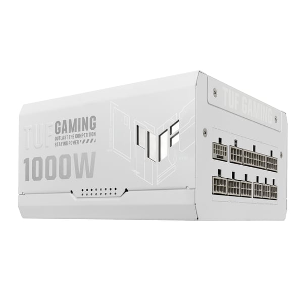 ASUS TUF Gaming 1000W Gold White Edition strömförsörjningsenheter 20+4 pin ATX ATX Vit