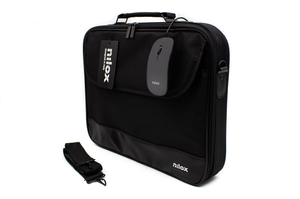 Nilox NOTEBAG 15.6 PRO + MOUSE USB 40,6 cm (16") Portfölj Svart