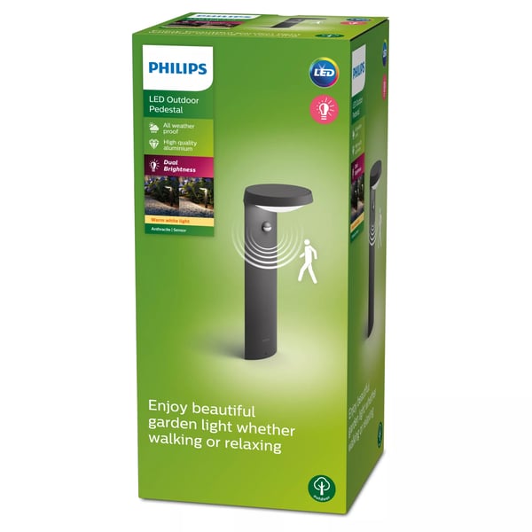 Philips 8719514476851 utomhusbelysning Utomhus pelar-/stolpbelysning Glödlampan/-lamporna kan inte bytas ut LED F