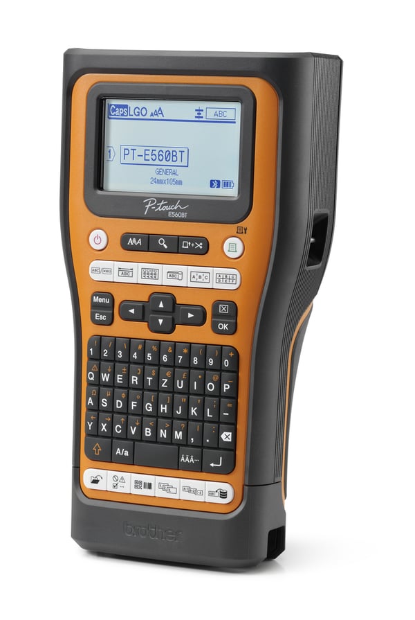 Brother PT-E560BTVP etiketprinter Termisk overførsel 180 x 180 dpi 20 mm/sek. Kabel & trådløs HSE/TZe Bluetooth QWERTY