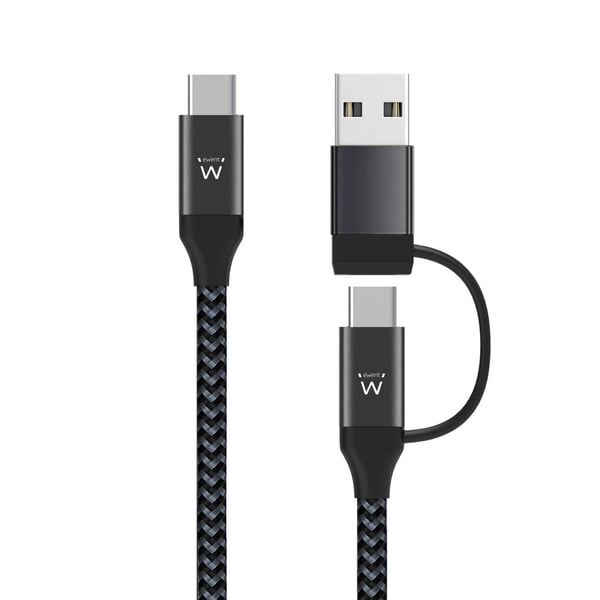 Ewent EW9918 USB-kabel USB 3.2 Gen 1 (3.1 Gen 1) 1 m USB C 5 Gbit/sek. 60 W Sort
