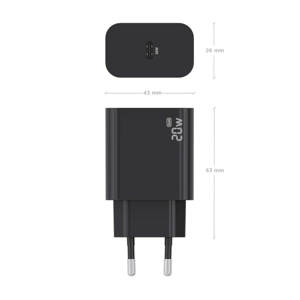 AISENS A110-0939 oplader til mobil enhed Digitalt kamera, GPS, MP3, MP4, Mobiltelefon, Laptop, Smartphone, Tablet, Universel Sort Vekselstrøm Hurtig opladning Indendørs