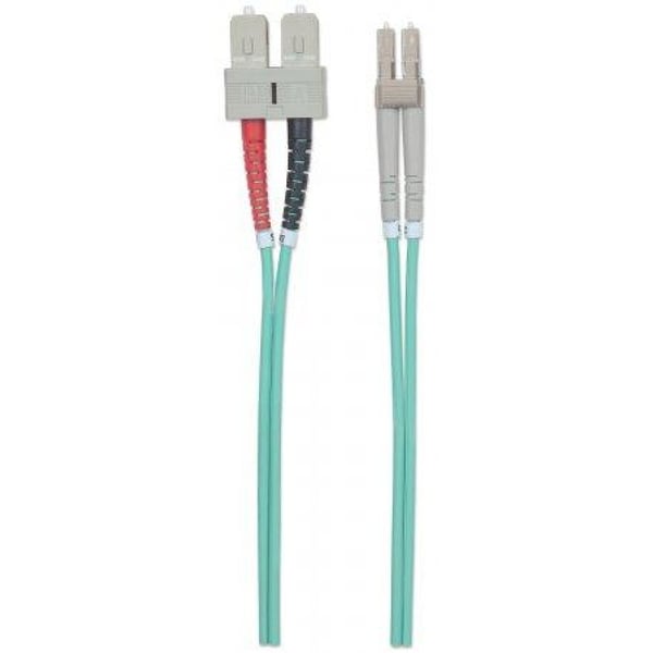 Techly 3m SC/LC 50/125 InfiniBand- ja kuituoptiikkakaapeli Vedenvärinen