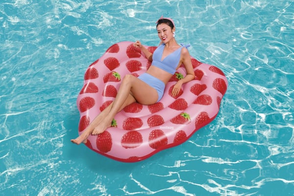 Bestway 43396 pool- och badmadrass Rosa, Röd Bild PVC