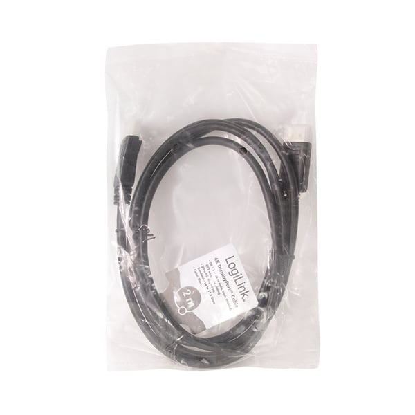 LogiLink CD0101 DisplayPort-kaapeli 2 m Musta