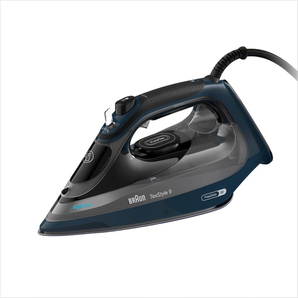 Braun TexStyle 9 0127409002 strygejern Dampstrygejern EloxalPlus soleplate 3200 W Mørkeblå