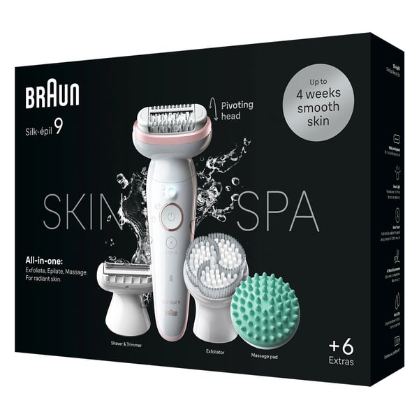 Braun Silk-épil 9 SkinSpa 40 pincetter Roseguld, Hvid