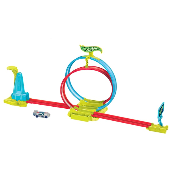 Hot Wheels Action Neon Speeders-banesæt, laserstunt racerbane med 1 -bil