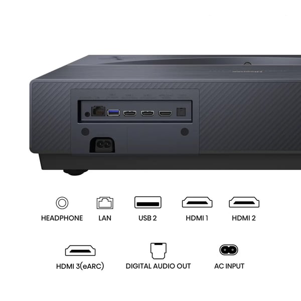 Hisense 20017229 dataprojekter Ultrakort projektor med kort projiceringsafstand 2500 ANSI lumens DLP UHD 4K (3840x2160) 3D Sort