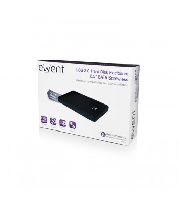 Ewent EW7030 drevkabinet HDD kabinet Sort 2.5"