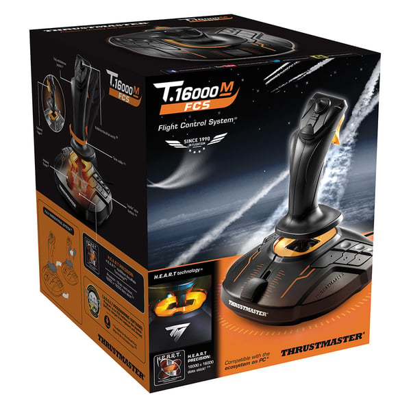 Thrustmaster T.16000M FCS Svart, Orange USB Joystick Analog / Digital PC