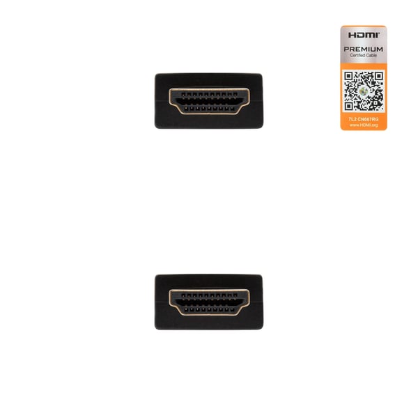 Nanocable HDMI V2.0, 1m HDMI-kaapeli HDMI-tyyppi A (vakio) Musta