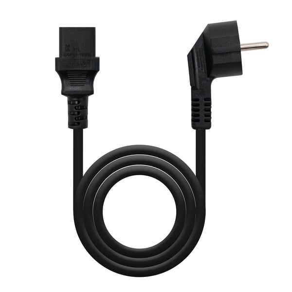 Nanocable 10.22.0102-L2 el-ledning Sort 2 m CEE7/7 C13 forbinder